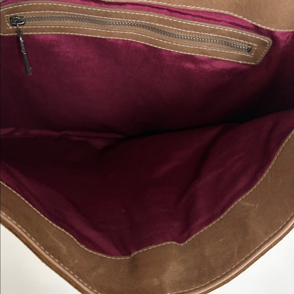 Joey Wolffer Suede Hobo Shoulder bag with Pewter and Stone inlay. - Picture 10 of 12